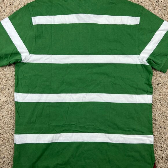 NWT Men's Tommy Hilfiger Short Sleeve Striped Classic Fit Polo Shirt Green - Picture 7 of 7